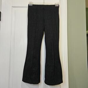 Cat & Jack Girl's Size Medium (8) Pull-On Black Sparkle‎ Flare Ponte Pants
